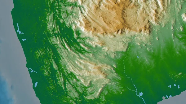 Ratnapura District Sri Lanka Gekleurde Schaduwgegevens Met Meren Rivieren Vorm — Stockfoto