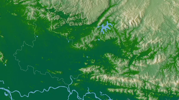 Бак Джанг Провинция Вьетнам Цветные Шейдерные Данные Озерами Реками Форма — стоковое фото