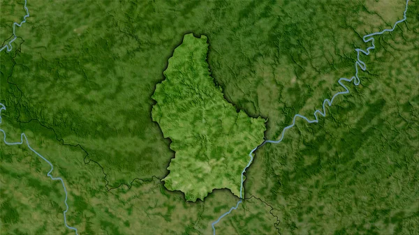 Luxemburgo Área Mapa Satélite Projeção Estereográfica Composição Bruta Camadas Raster — Fotografia de Stock