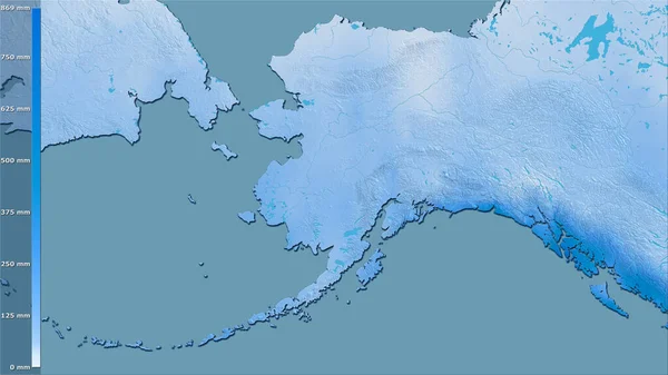 Precipitación Del Mes Más Húmedo Dentro Del Área Alaska Los — Foto de Stock