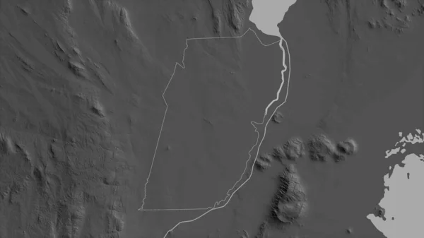 Балака Район Малаві Граймасштабна Карта Озерами Річками Фортеця Виступила Проти — стокове фото