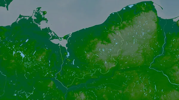 Batı Pomeranya Polonya Voyvoda Gölleri Nehirleri Olan Renkli Gölge Verileri — Stok fotoğraf
