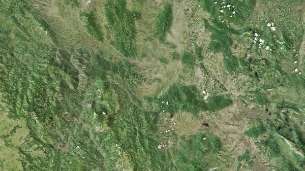 Rasinski 塞尔维亚区 卫星图像 形状与它的国家相对应 3D渲染 — 图库照片