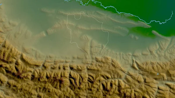 Ingush República Rusia Datos Sombreado Colores Con Lagos Ríos Forma —  Fotos de Stock