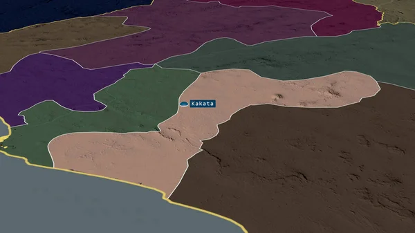 Margibi Contea Della Liberia Ingrandita Evidenziata Con Capitale Mappa Colorata — Foto Stock