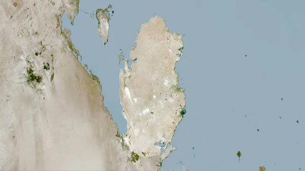 Територія Катару Супутнику Карта Стереографічній Проекції Сира Композиція Растрових Шарів — стокове фото