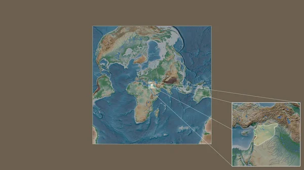 Zone Élargie Élargie Syrie Extraite Carte Grande Échelle Monde Avec — Photo