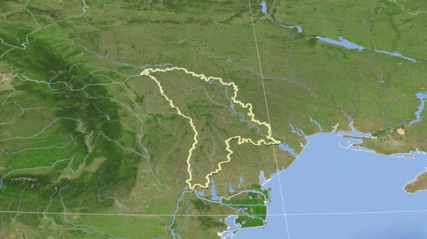 Молдова Околиці Вирішальна Перспектива Обриси Супутникові Знімки — стокове фото
