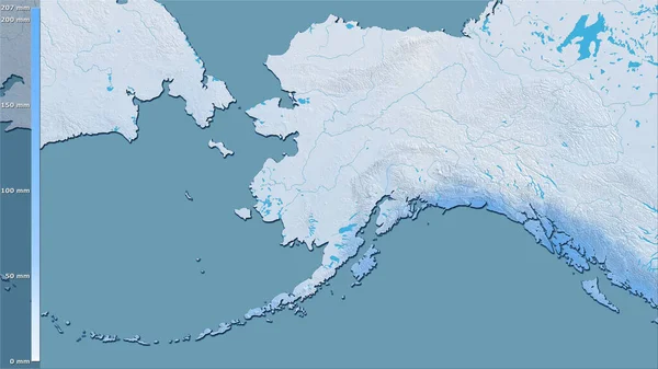 Precipitación Del Mes Más Seco Dentro Del Área Alaska Los — Foto de Stock