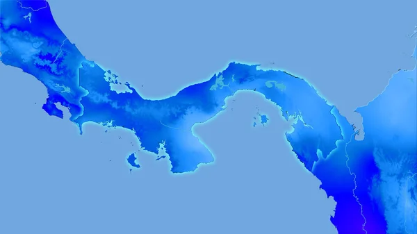 Área Panamá Mapa Anual Precipitação Projeção Estereográfica Composição Bruta Camadas — Fotografia de Stock