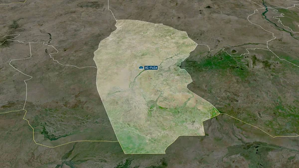 Западный Курдуфан Государство Судан Увеличилось Выделено Капиталом Спутниковые Снимки Рендеринг — стоковое фото