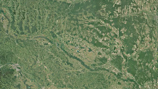 Pomurska Sloveniens Statistiska Region Satellitbilder Form Som Skisseras Mot Dess — Stockfoto