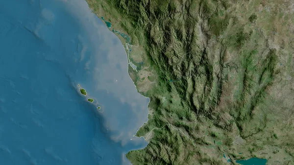 Nayarit État Mexique Imagerie Satellite Forme Tracée Contre Zone Pays — Photo