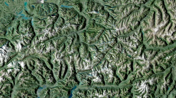 Graubunden Cantón Suiza Imágenes Satélite Forma Delineada Contra Área País — Foto de Stock