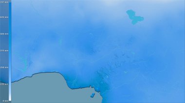 Efsanevi stereografik projeksiyondaki Nijerya bölgesindeki en nemli ayın yağışı - raster tabakalarının ham bileşimi