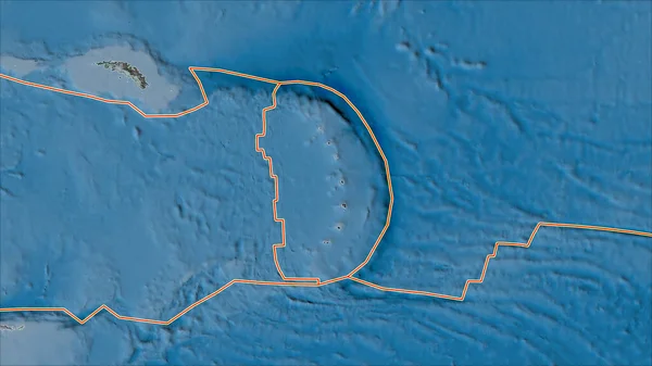 Tektonické Desky Ohraničují Mapě Satelitu Oblasti Přiléhající Oblasti Sendvičové Desky — Stock fotografie