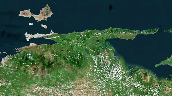 Sucre Venezuela Állam Műholdas Képek Alakzat Körvonalazódik Ország Területén Renderelés — Stock Fotó