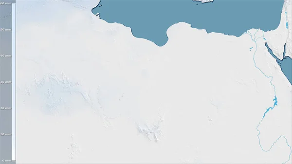 Precipitación Del Cuarto Más Seco Dentro Del Área Libia Proyección —  Fotos de Stock