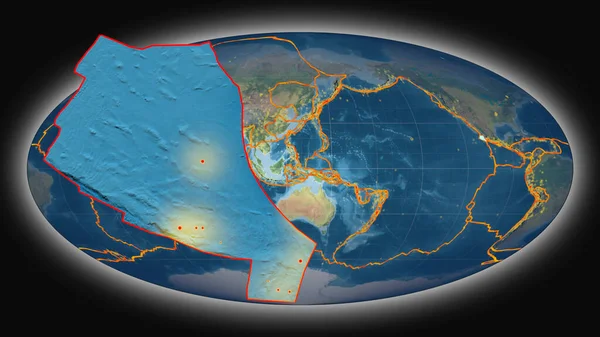 Rivera Tektonische Platte Extrudiert Und Präsentiert Gegen Die Globale Topographische — Stockfoto