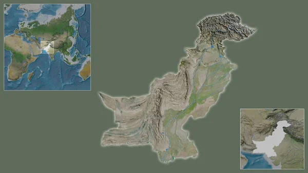 Close Van Pakistan Zijn Ligging Regio Het Centrum Van Een — Stockfoto