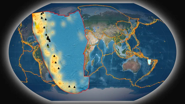 Nueva Placa Tectónica Hébridas Extruida Presentada Contra Las Imágenes Satelitales — Foto de Stock