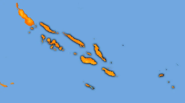 Salomonöarna Område Den Årliga Temperaturkartan Stereografisk Projektion Sammansättning Raster Lager — Stockfoto