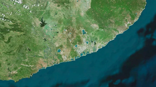 Hambantota Distretto Dello Sri Lanka Immagini Satellitari Forma Delineata Contro — Foto Stock