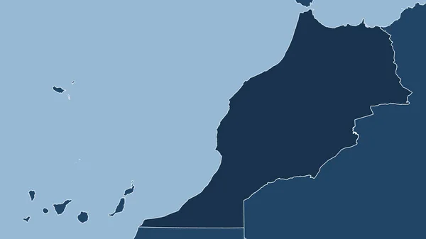 Marruecos Primer Plano Perspectiva Del País Sin Esbozo Formas Solamente —  Fotos de Stock