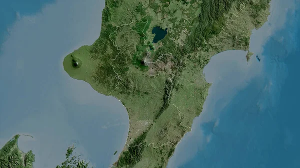 Manawatu Wanganui Yeni Zelanda Bölge Konseyi Uydu Görüntüleri Ülke Alanına — Stok fotoğraf