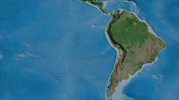 Områden Nazca Tektoniska Plattan Satelliten Karta Van Der Grinten Projektion — Stockfoto