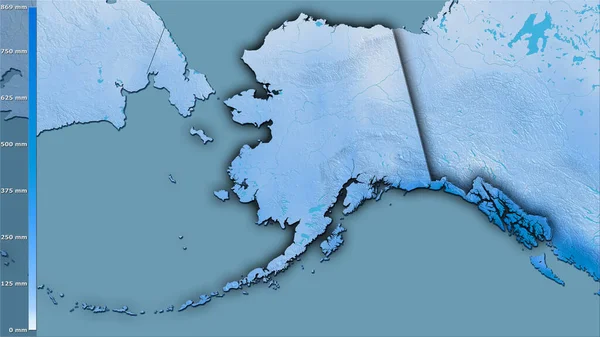 Précipitation Mois Humide Dans Région Alaska Aux États Unis Dans — Photo