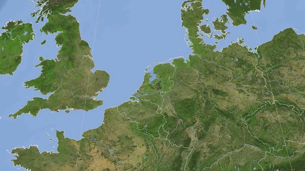 Países Baixos Seu Bairro Perspectiva Oblíqua Distante Sem Contorno Imagens — Fotografia de Stock