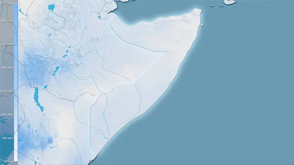 Υετός Της Ξηρότερης Συνοικίας Στην Περιοχή Της Σομαλίας Στην Στερεογραφική — Φωτογραφία Αρχείου