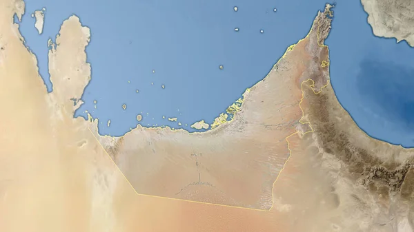 Emiratos Árabes Unidos Imagen Satelital Alta Resolución — Foto de Stock