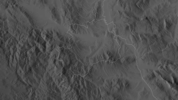 Rasinski Distrito Serbia Mapa Escala Grises Con Lagos Ríos Forma — Foto de Stock