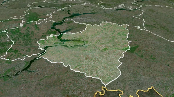 Samara Région Russie Zoomé Mis Évidence Imagerie Satellite Rendu — Photo