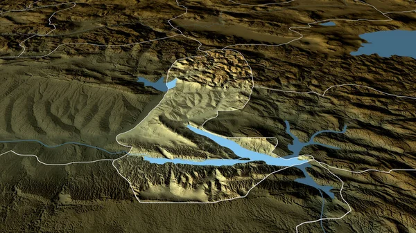 バットマン トルコの州が拡大し 強調した 主な物理的な風景機能 3Dレンダリング — ストック写真