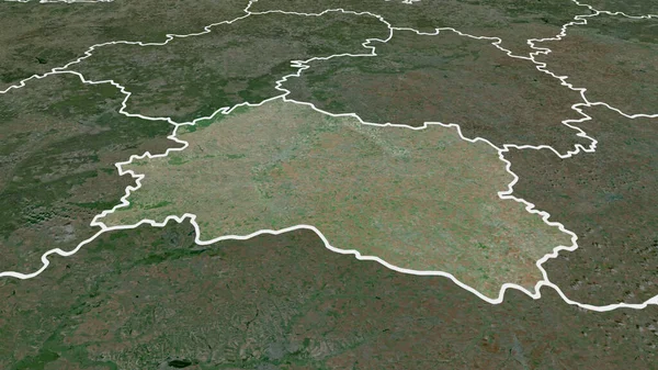 Orel Region Rosji Powiększył Podkreślił Zdjęcia Satelitarne Renderowanie — Zdjęcie stockowe