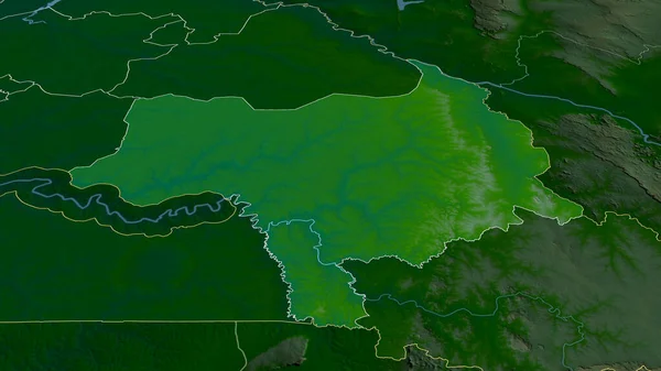 Tambacounda Region Senegalu Powiększył Się Podkreślił Główne Cechy Krajobrazu Fizycznego — Zdjęcie stockowe