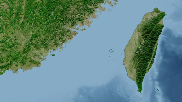 Tayvan Ülkenin Yakın Perspektifi Özet Yok Uydu Resimleri — Stok fotoğraf