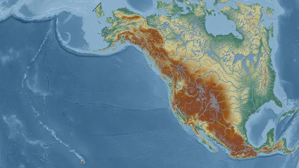 Amerika Alaska Ülkenin Yakın Perspektifi Özet Yok Topografik Yardım Haritası — Stok fotoğraf