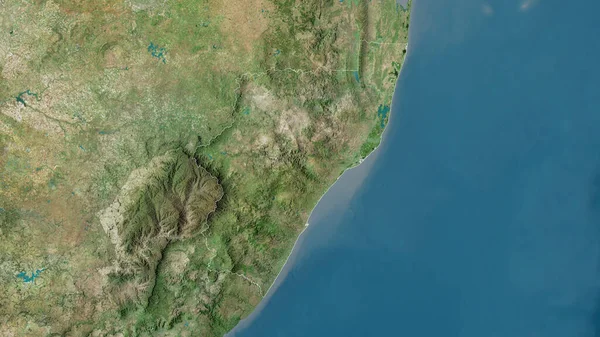 Kwazulu Natal Provincie Zuid Afrika Satellietbeelden Vorm Geschetst Tegen Zijn — Stockfoto