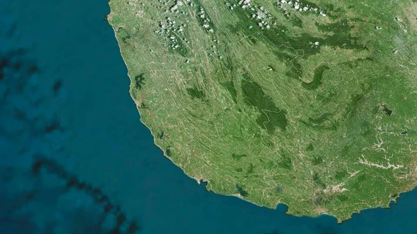 Galle Districtul Sri Lanka Imagini Prin Satelit Forma Conturată Împotriva — Fotografie, imagine de stoc