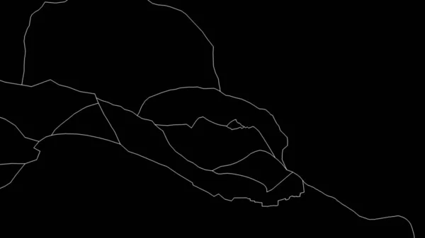 构造板块与北俾斯麦板块相邻的区域相邻 黑色背景 范德格伦特I投影 斜变换 组成工具 — 图库照片
