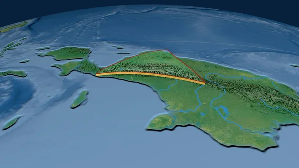 地殻プレートが地球上で押し出されました。地形図だ。3Dレンダリング — ストック画像 地殻プレートが地球上で押し出されました 地形図だ 3Dレンダリング — ストック写真
