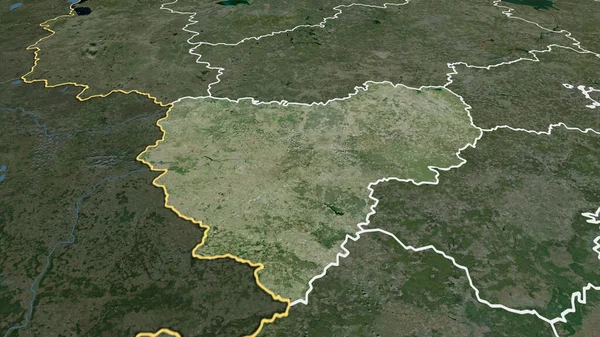 スモレンスク ロシアの領域が拡大し 強調表示されました 衛星画像 3Dレンダリング — ストック写真
