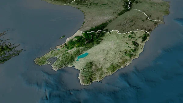 Wellington Regionfullmäktige Nya Zeeland Zoomas Och Markeras Satellitbilder Rendering — Stockfoto