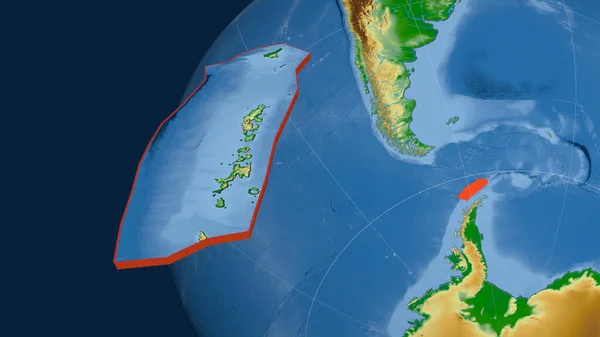 Shetland Tektonische Platte Extrudiert Und Präsentiert Gegen Den Globus Physikalische — Stockfoto