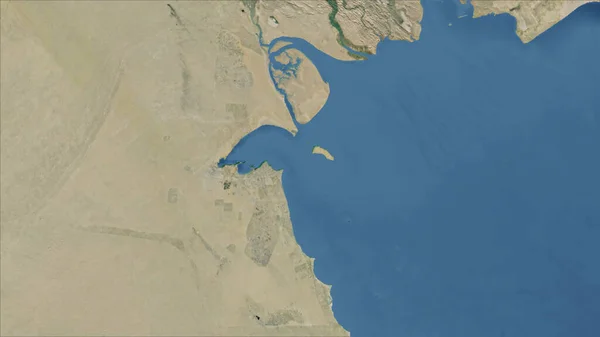 Kuveyt Ülkenin Yakın Perspektifi Özet Yok Uydu Resimleri — Stok fotoğraf