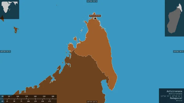 Antsiranana Província Autônoma Madagascar Sólidos Modelados Com Lagos Rios Forma — Fotografia de Stock